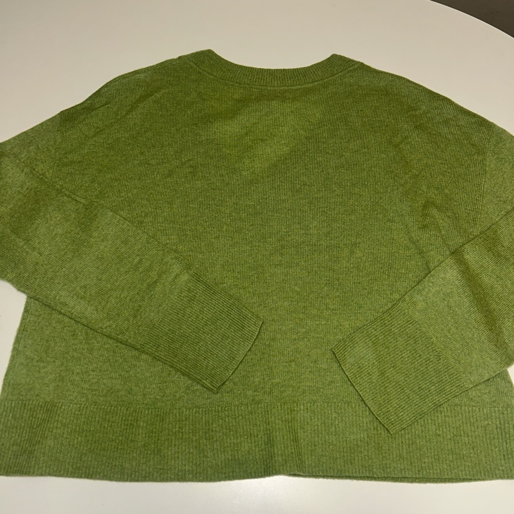 Rachel Zoe NWT 100% 2play cashmere sweater V-neck light green size extra large - Picture 8 of 8